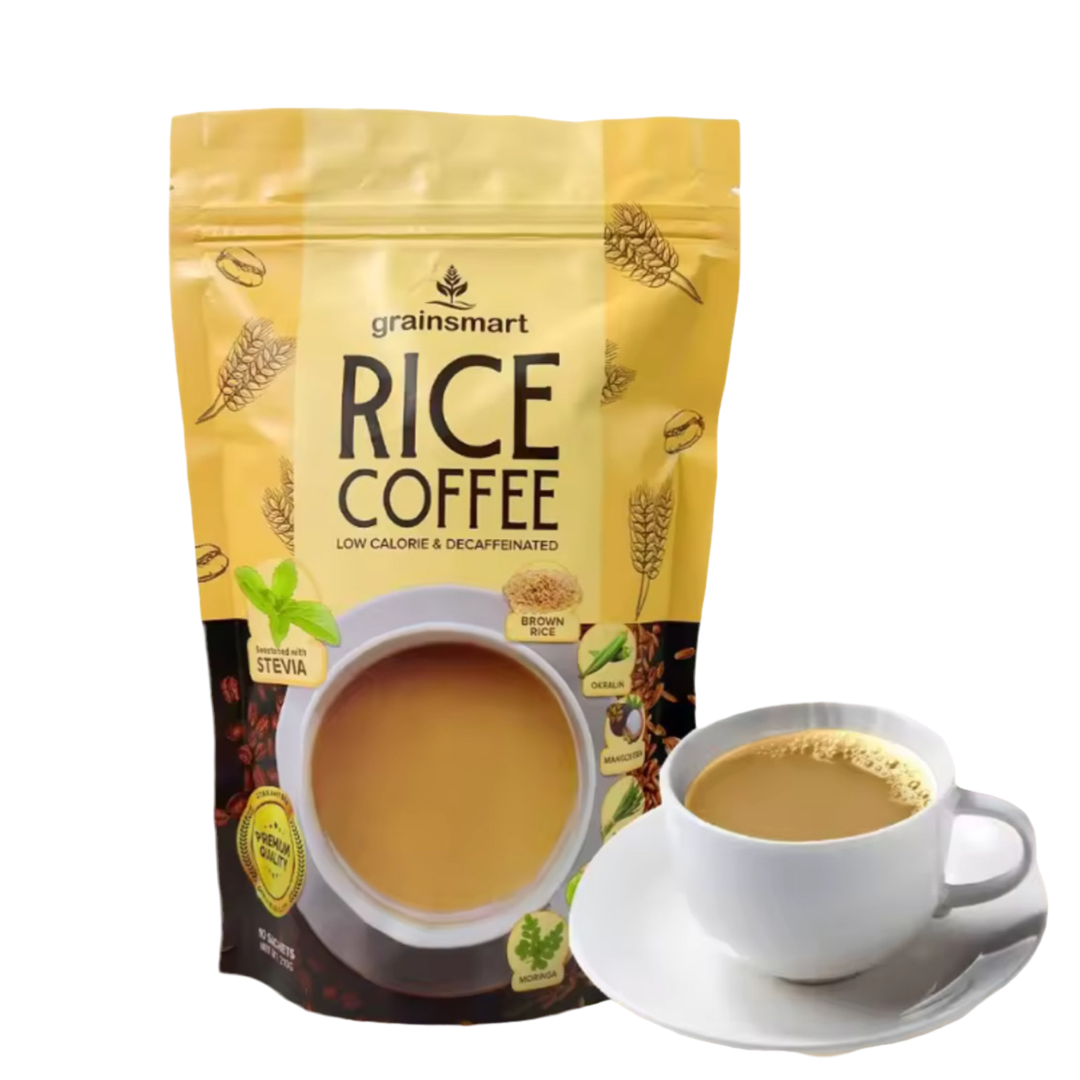 Grainsmart Rice Coffee Low Calorie Decaffeinated antioxidant glutathione collagen