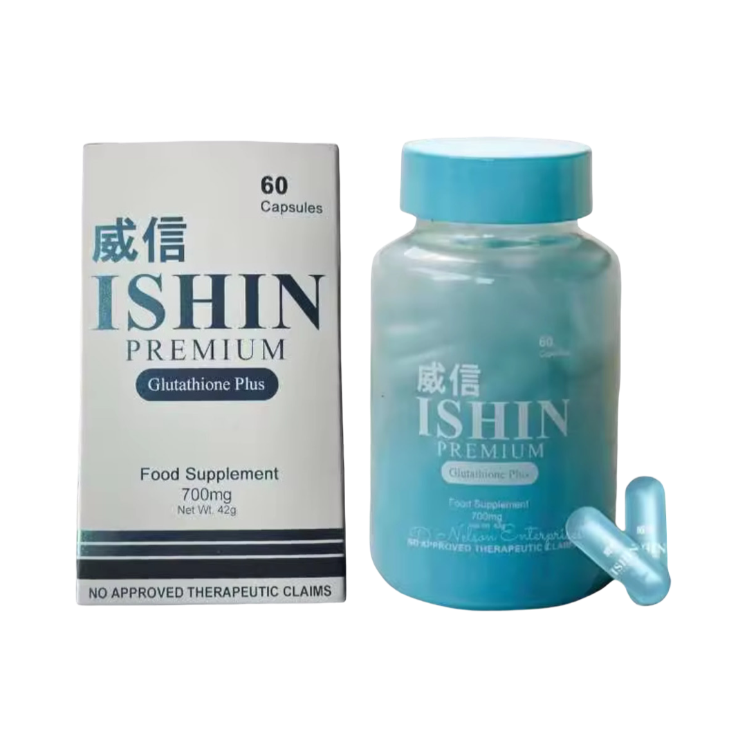 ISHIN Glutathione Premium Glutathione Plus, 60 Caps – Basbox Beauty USA