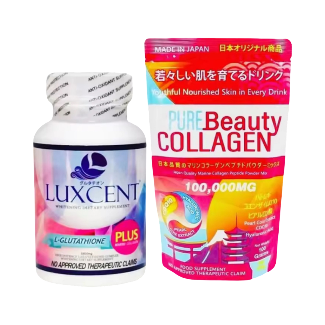 Pure Beauty Collagen and Luxcent Glutathione