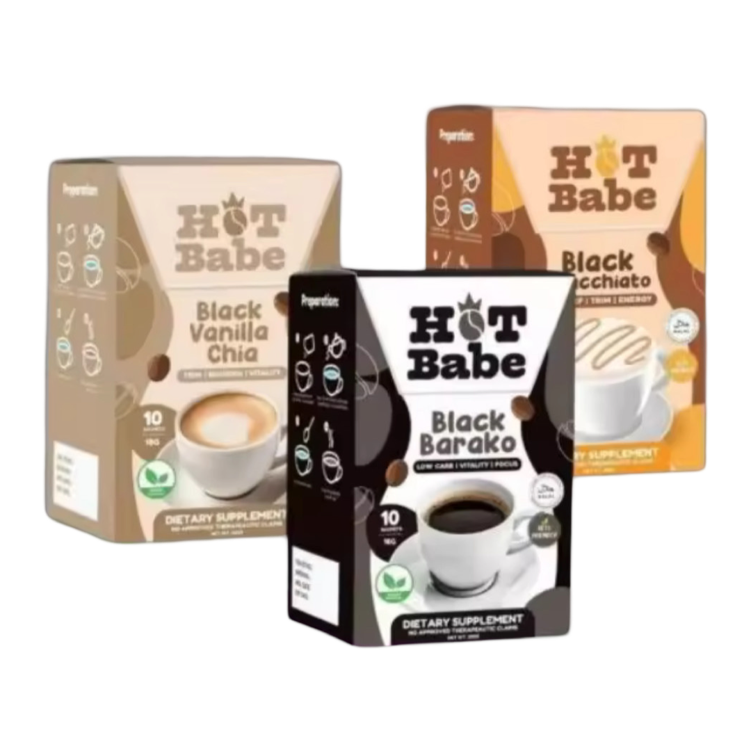 Hot Babe Black Coffee Mix by Kiray Celis, 10 Sachets x 18g