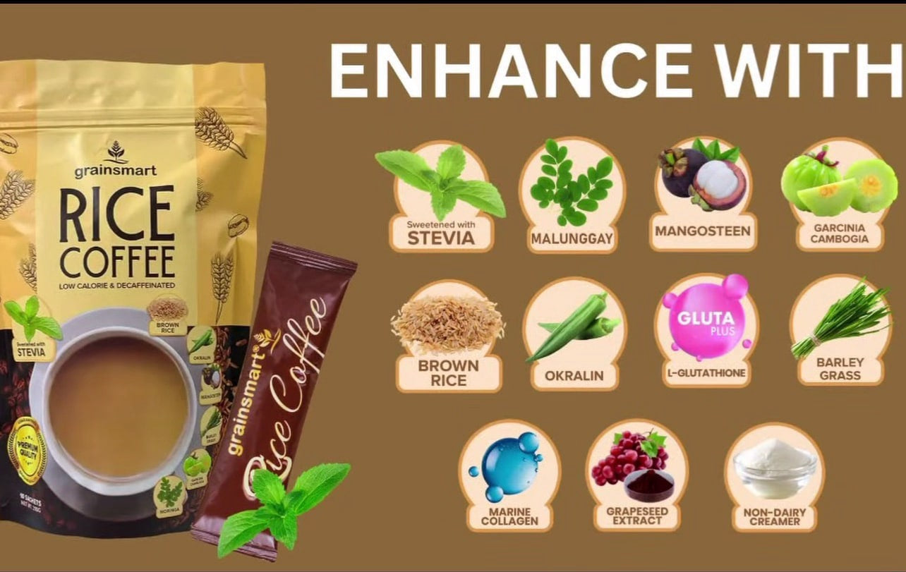 Grainsmart Rice Coffee Low Calorie and Decaffeinated