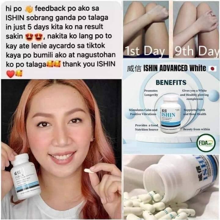 ISHIN Glutathione Advance White Japan Formula Food Supplement 120 Counts