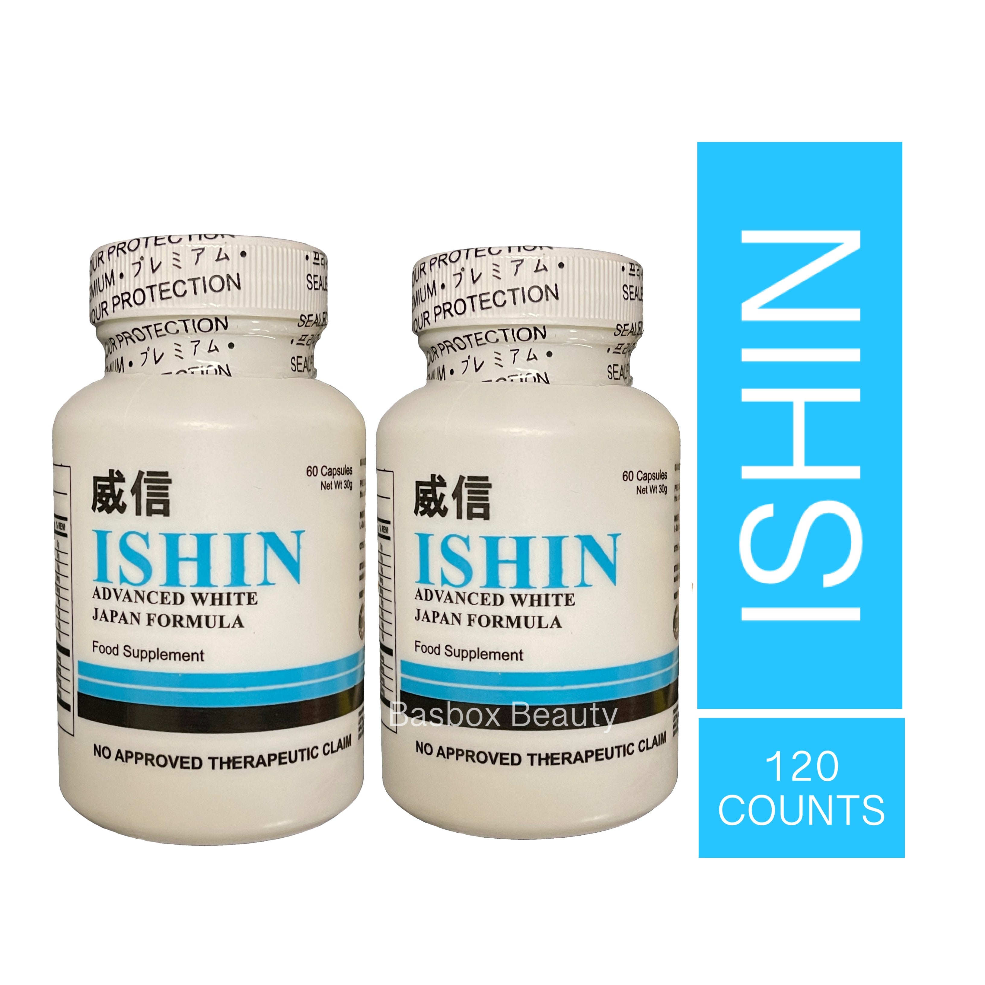 ISHIN Glutathione Advance White Japan Formula Food Supplement 120 Counts