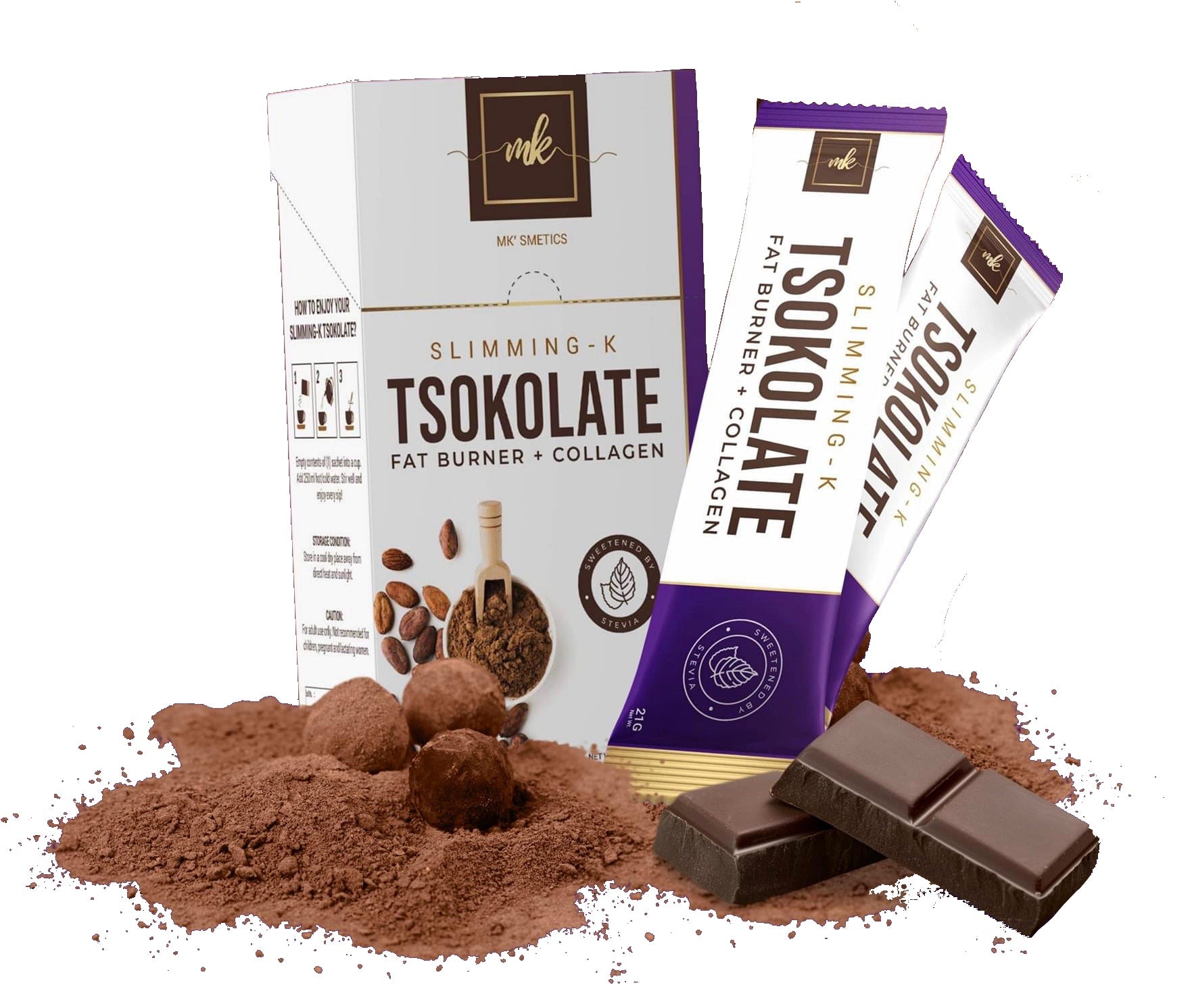 Slimming-K Tsokolate With Biotin by Madam Kilay, 10 Sachets