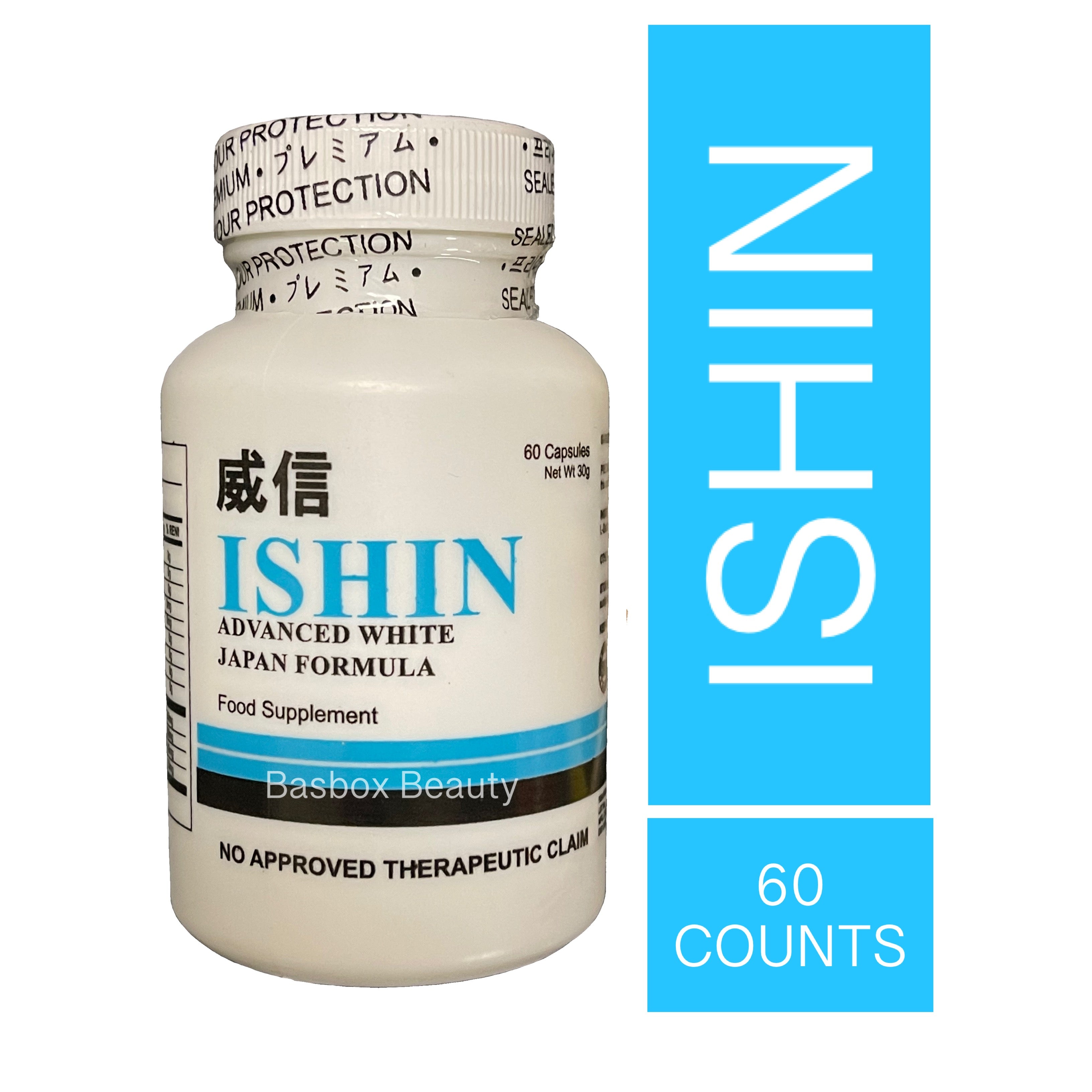 glutathione japan product ISHIN Glutathione Advance White Japan Formula Food Supplement 60 Capsu –  Basbox Beauty USA