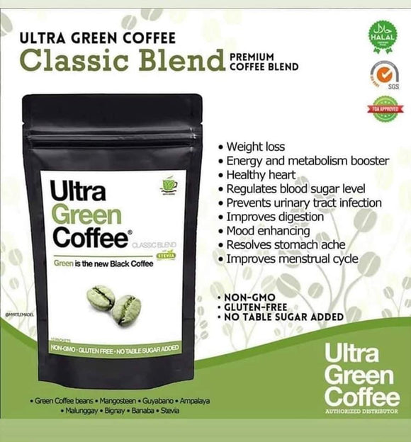 Ultra Green Coffee Classic Blend, 10 Sachets