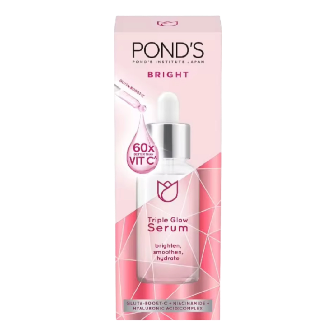 Pond’s Bright Triple Glow Serum With Gluta Boost And Niacinamide For Dewy Hydrated