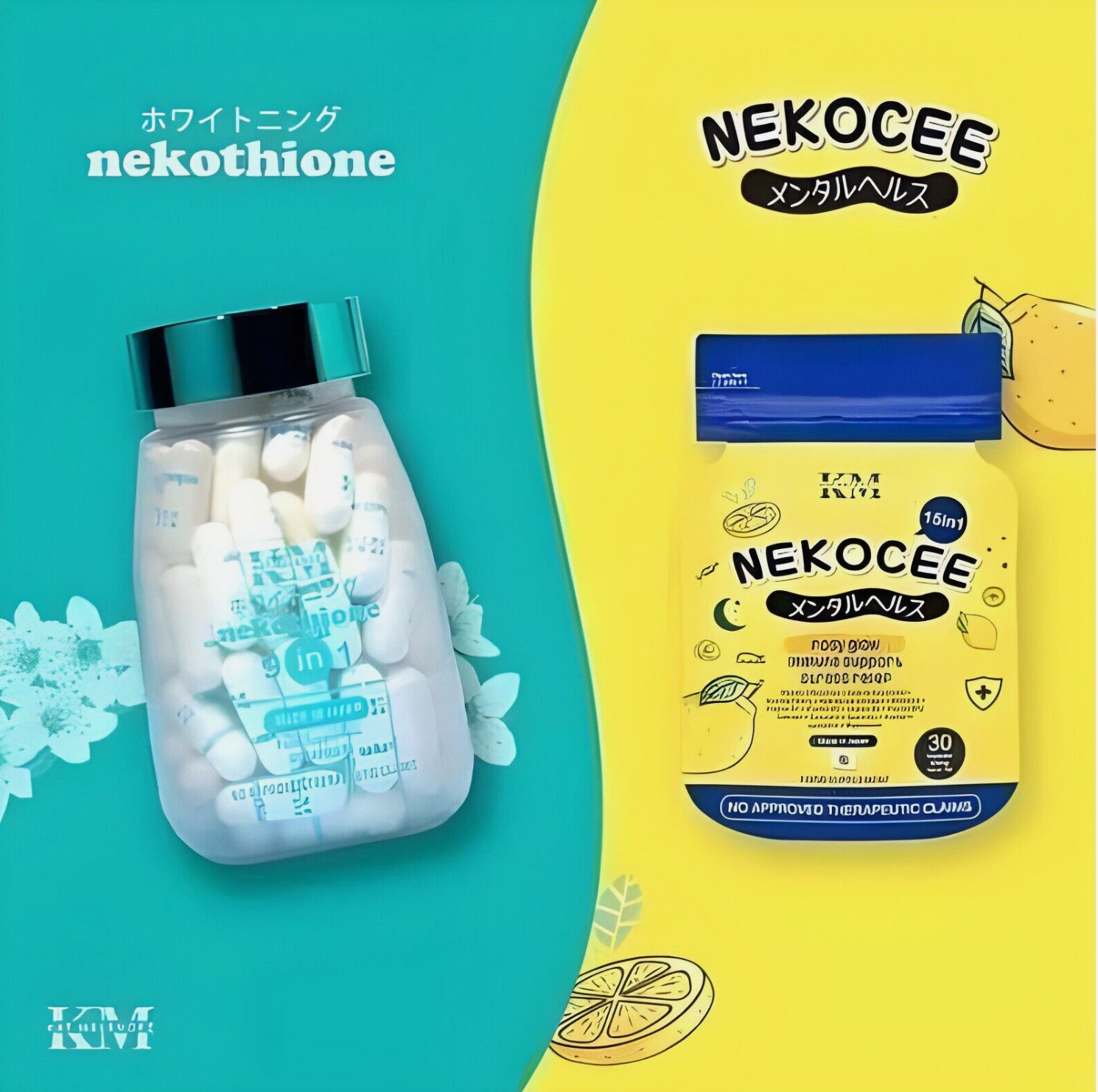 Herskin Nekothione Glutathione & NekoCee, Bundle