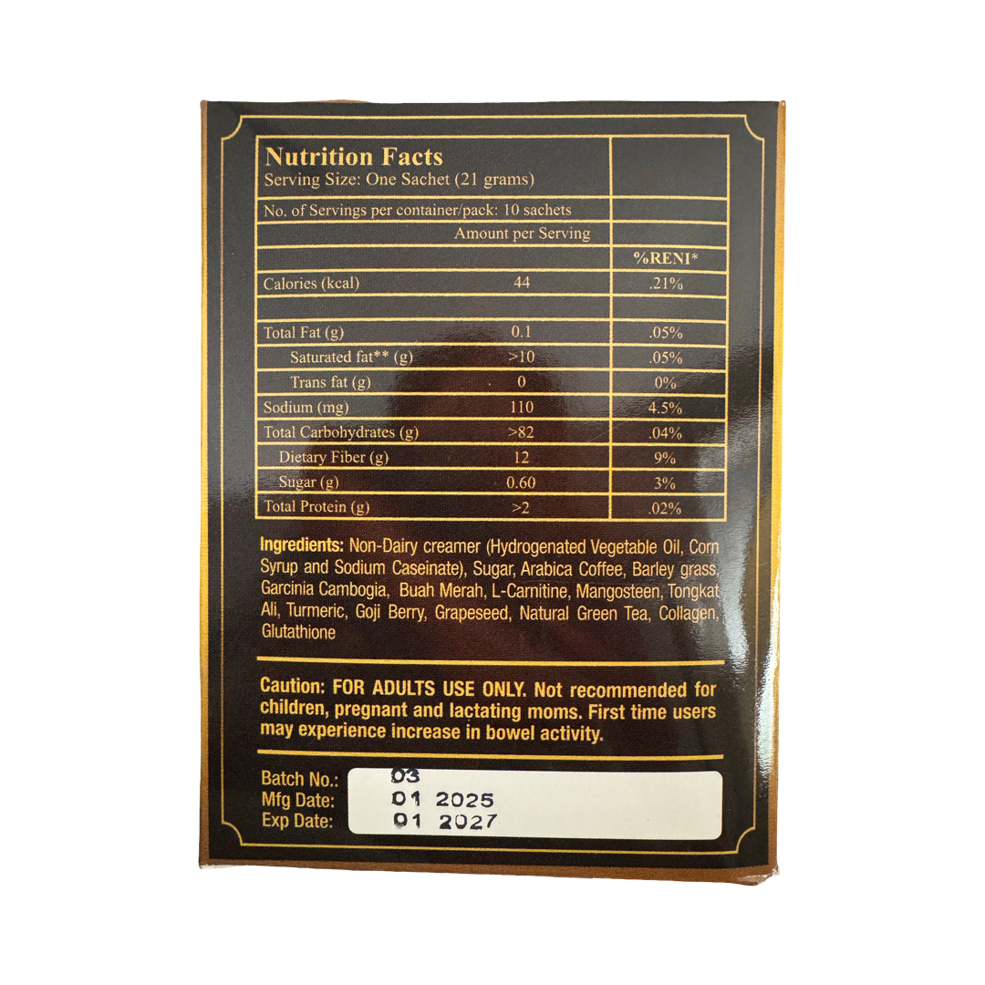 12-in-1 Glutalipo  Coffee - 10 Sachets