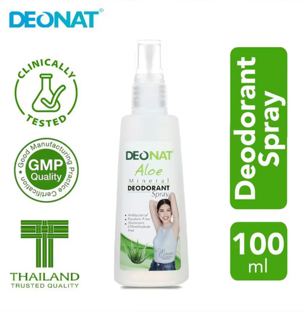 DeoNat Aloe Mineral Deodorant Spray, 100mL