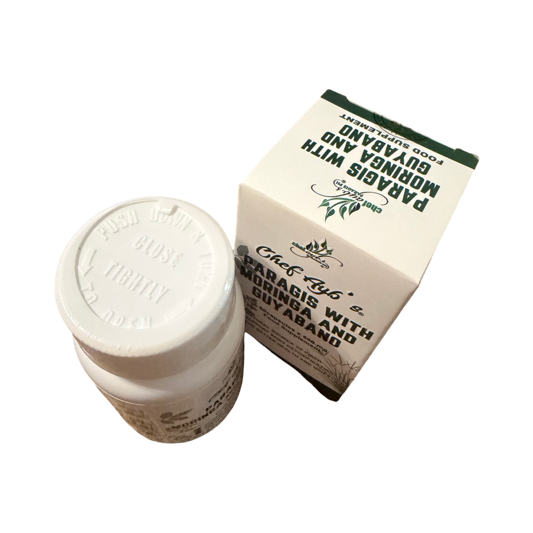 Chef Ayb’s Paragis with Moringa and Guyabano Capsules | 500 mg per Capsule | 60 Capsules | Herbal Food Supplement