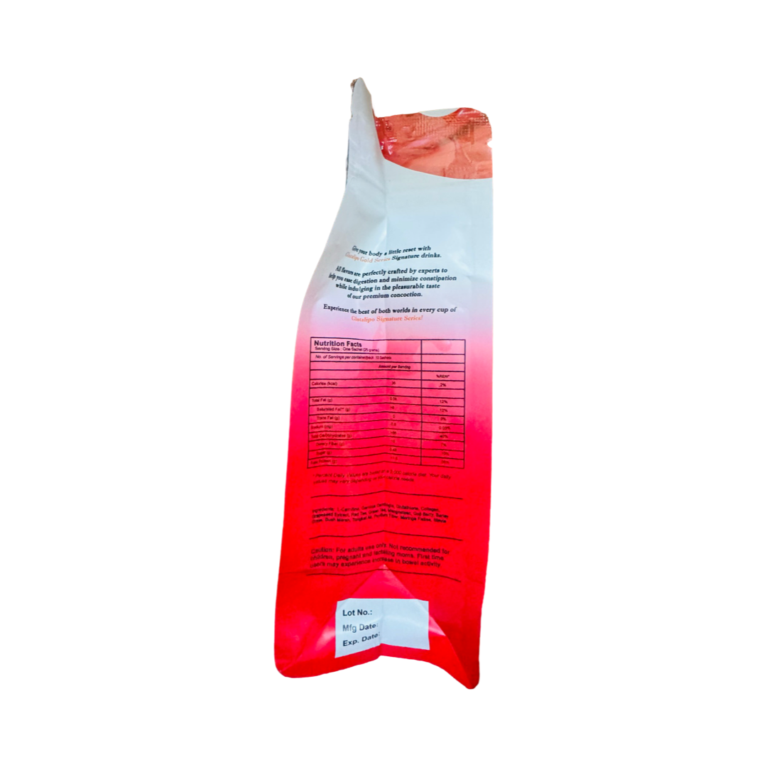 12 in 1 Gluta Lipo Red Iced Tea, 10 Sachets (1 Pack)