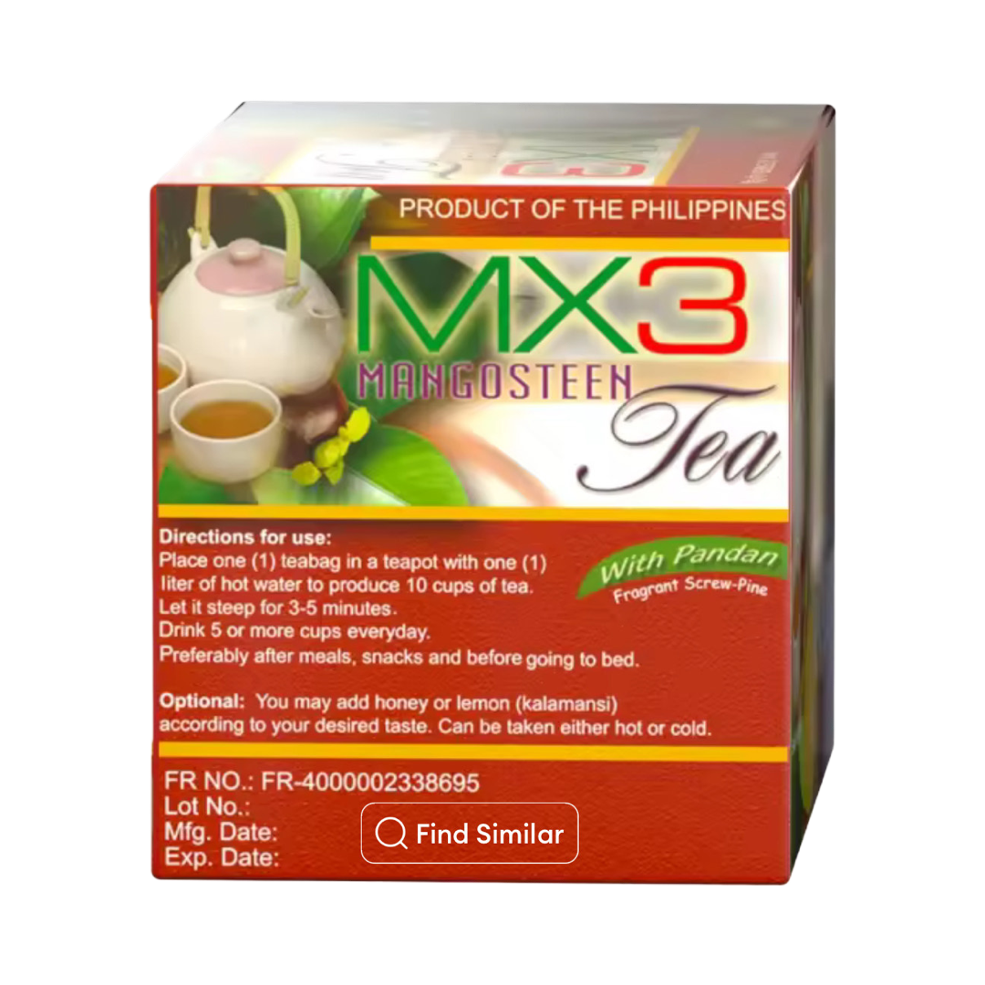 MX3 Tea Mangosteen Tea with Pandan 20s x 2g