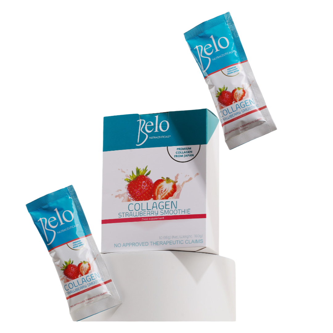 Belo Nutraceuticals Collagen Collagen Strawberry Smoothie, 10 Sachets