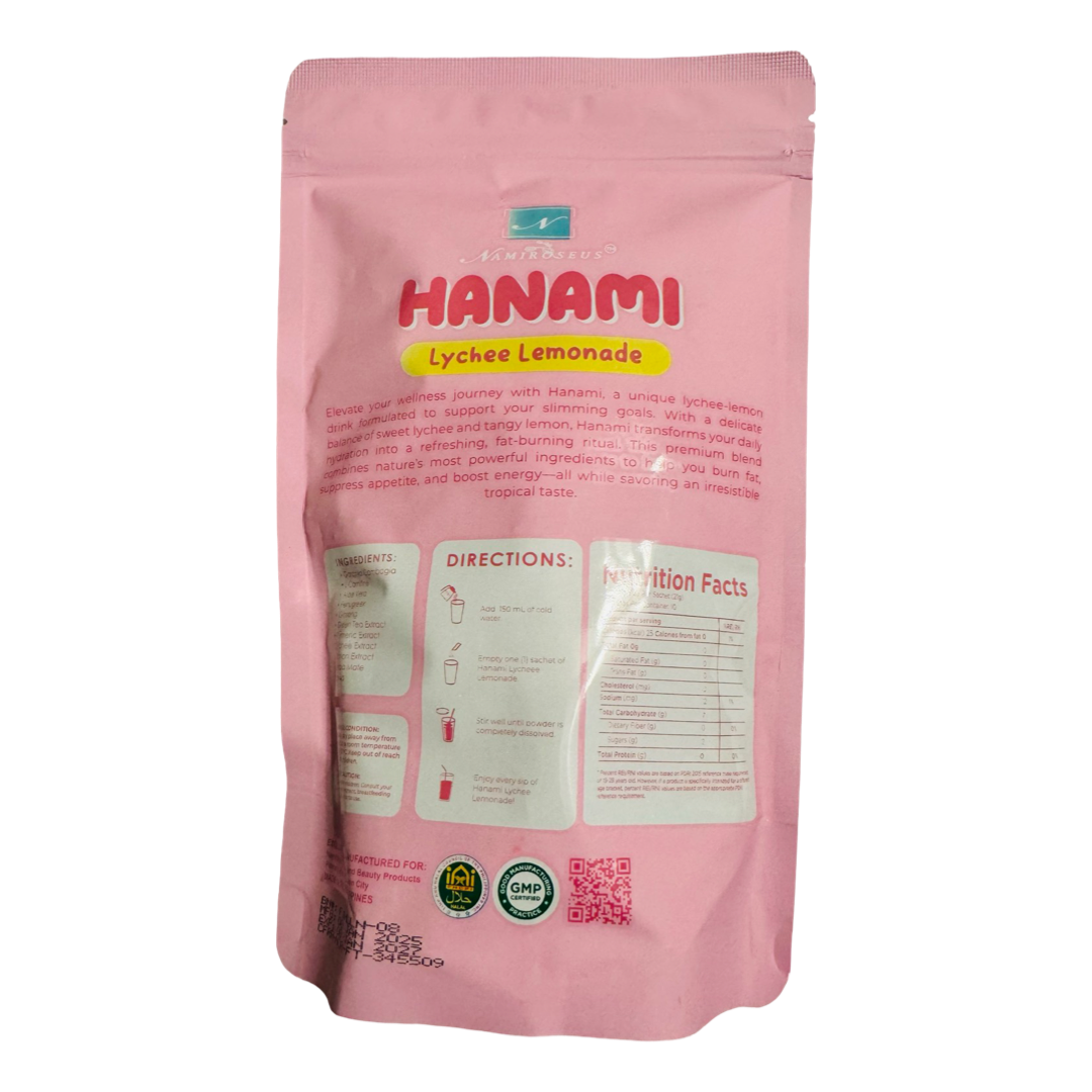 Namiroseus Hanami Lychee Lemonade Premium Blend Juice Drink, 10 Sachets