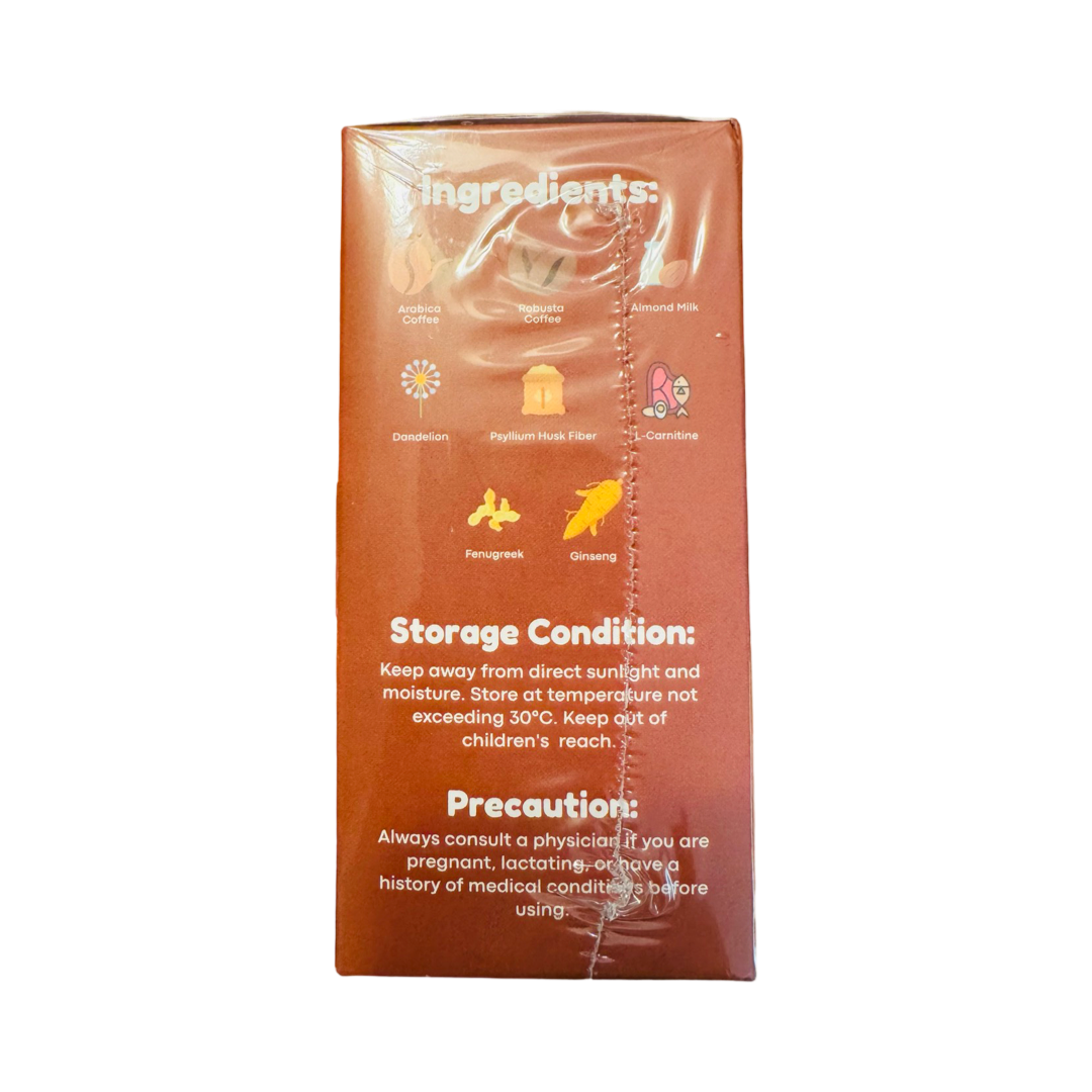 Hot Babe Black Macchiato Coffee Mix by Kiray Celis, 10 Sachets x 18g