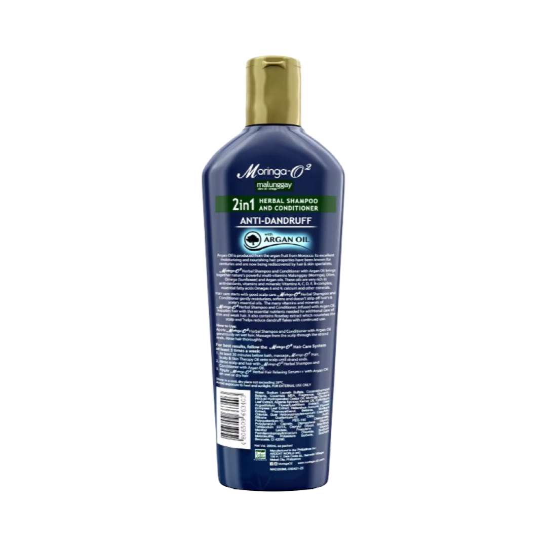 Moringa-O2 2-in-1 Dandruff Shampoo & Conditioner, 200mL