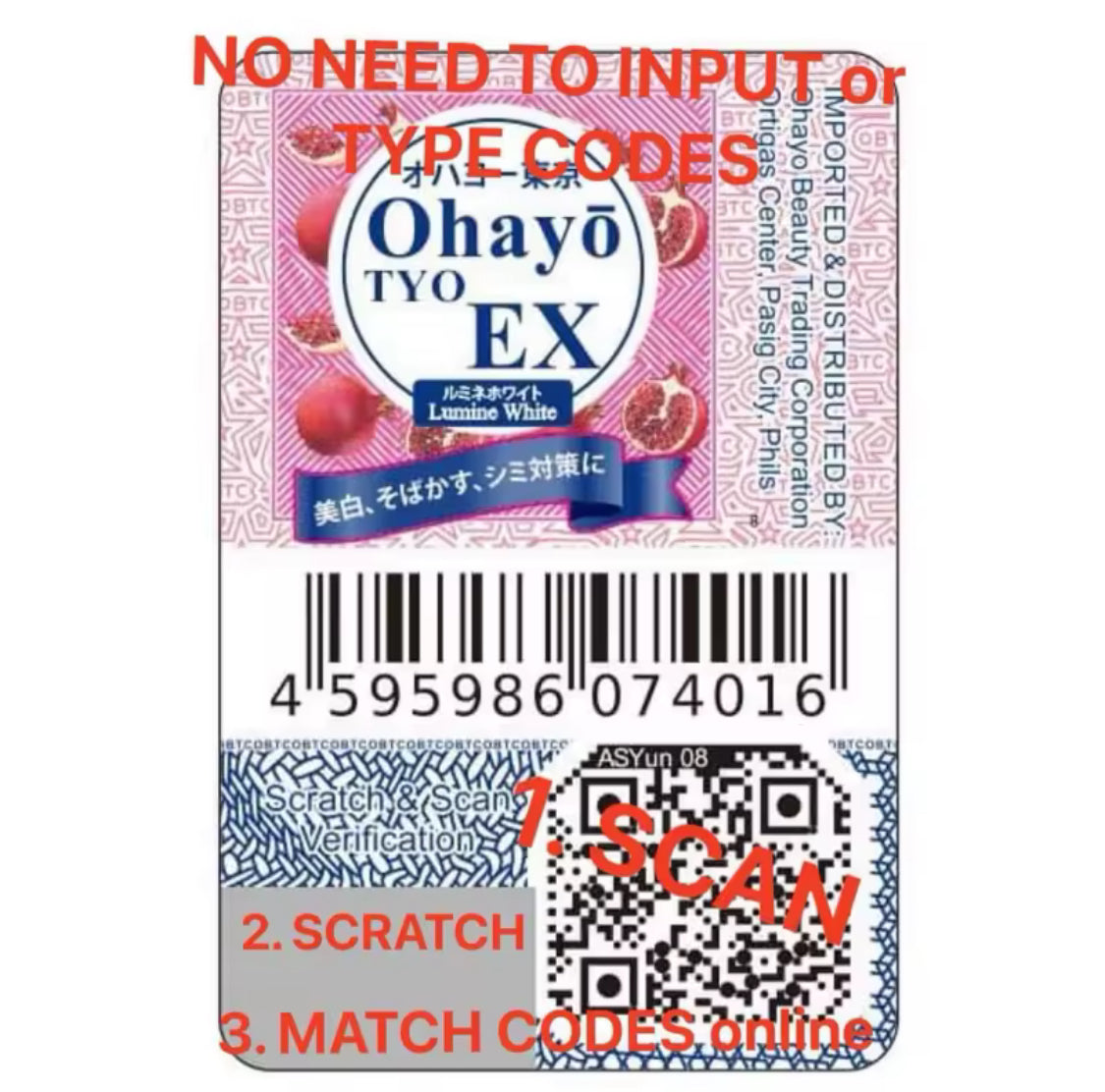 OhayoTYO EX Lumine White Glutathione 700mg 60 Capsules