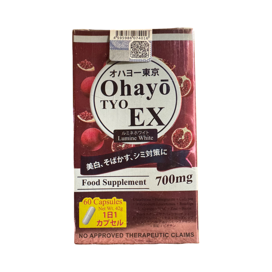OhayoTYO EX Lumine White Glutathione 700mg 60 Capsules