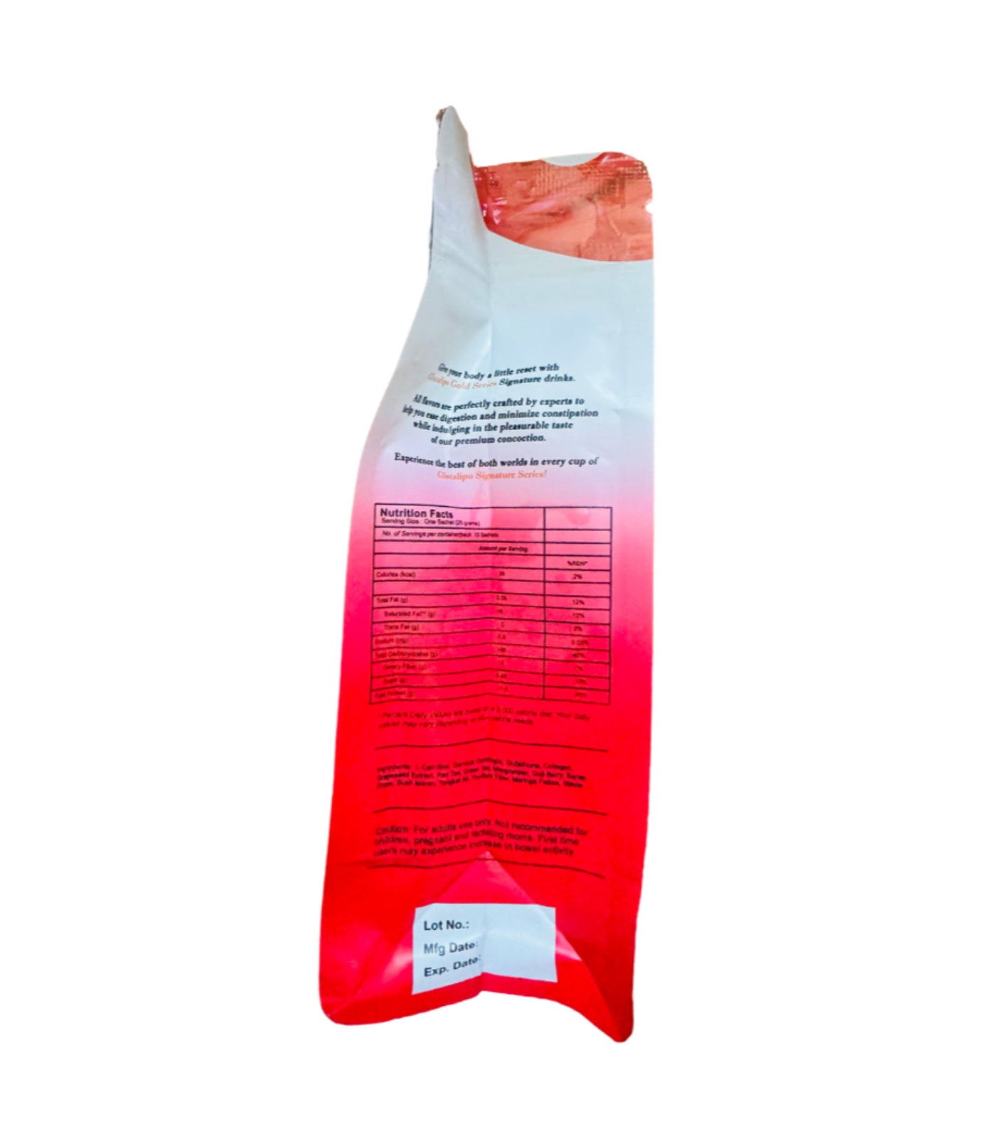 12 in 1 Gluta Lipo Red Iced Tea, 10 Sachets (1 Pack)
