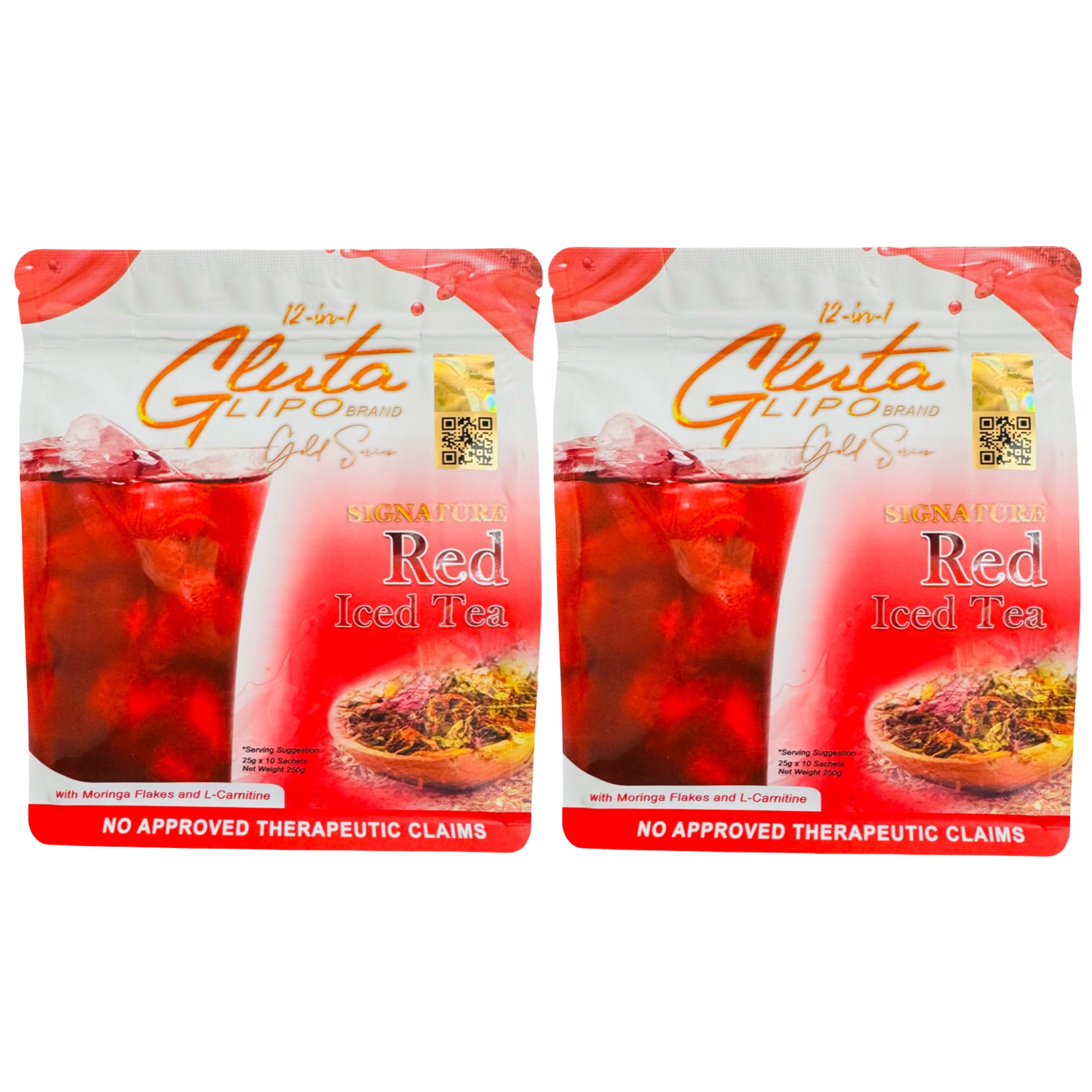 12-in-1 Glutalipo Gold Series Red Iced Tea (2-Pack)