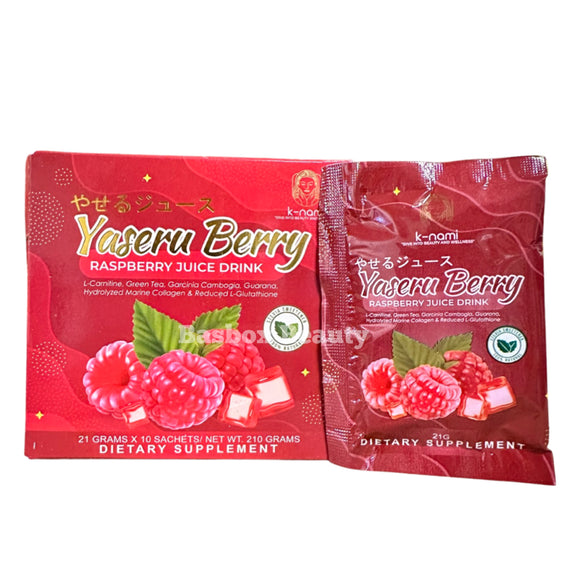 K-Nami Yaseru Berry Raspberry Juice Drink, 10 Sachets