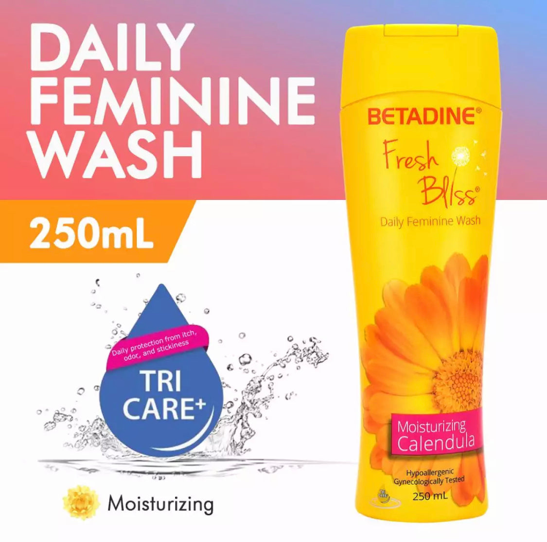 Betadine Fresh Bliss Moisturizing Calendula, 250mL