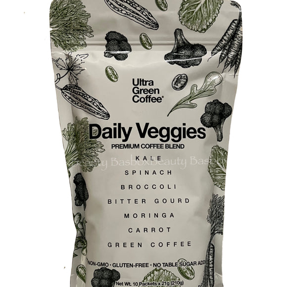Ultra Green Coffee Daily Veggies Premium Coffee Blend,. 10 Sachets