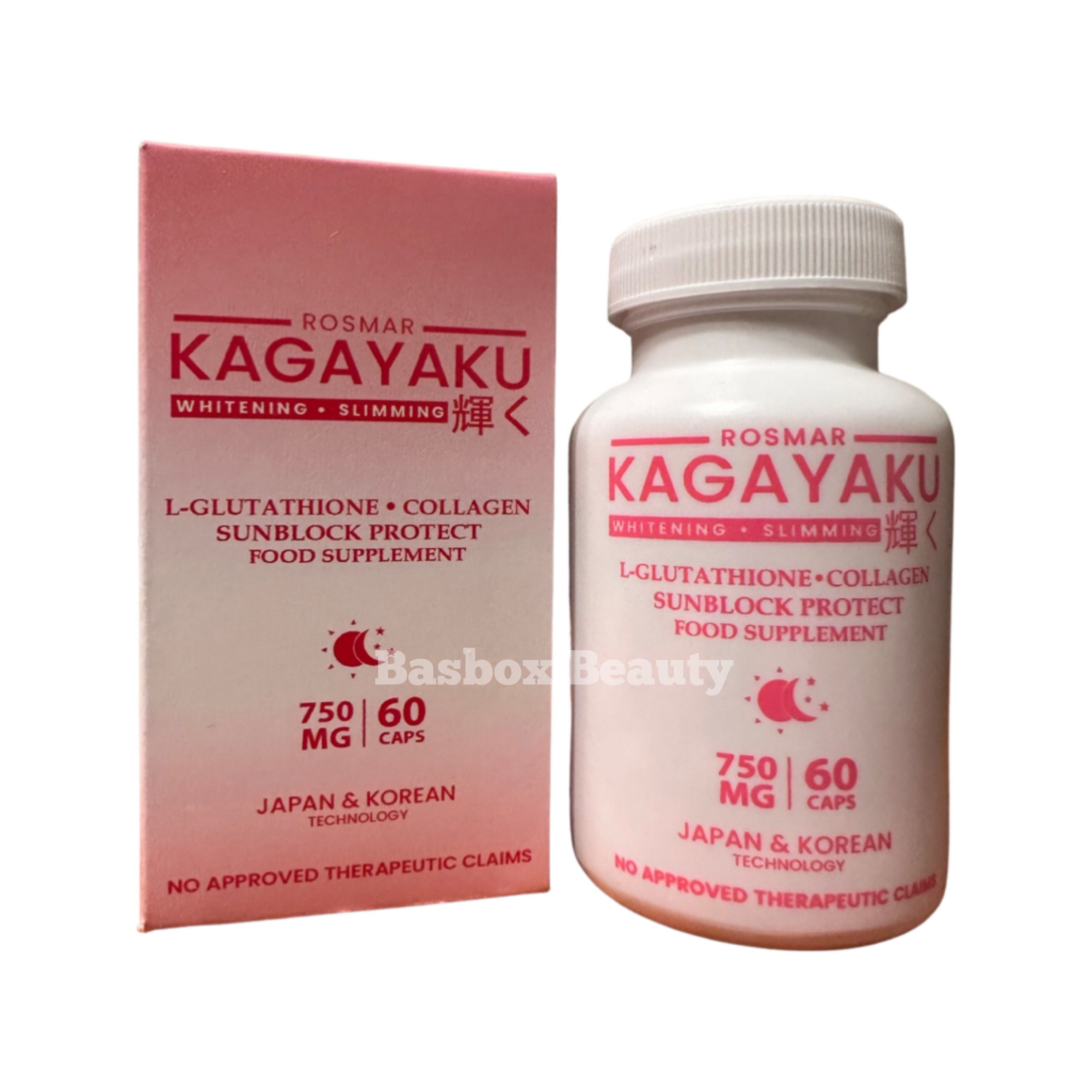 ROSMAR KAGAYAKU Glutathione & Collagen 750mg, 60 Capsules