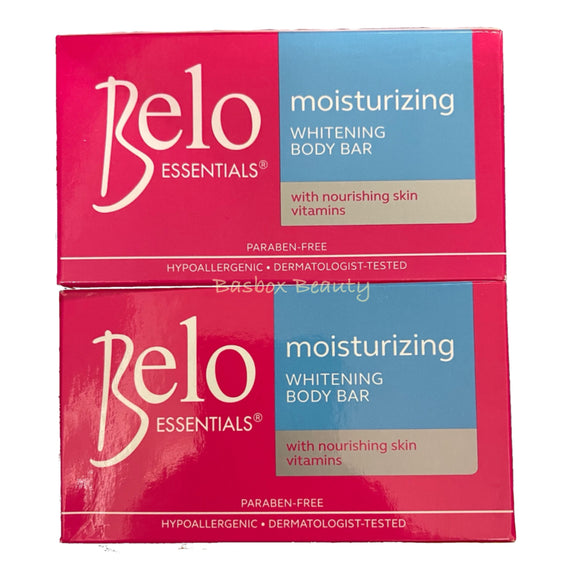Belo Essentials Moisturizing Whitening Body Bar Soap, 135g x 2 Bars