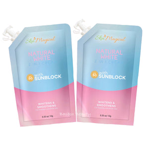 Skin Magical natural White 2-in-1 Cream with Sunblock SPF 50 (2 Sachets x 10g)