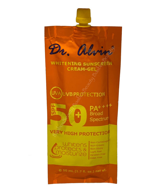 Dr. Alvin Whitening Sunscreen Gel-Cream SPF 50, PA++++, 50g