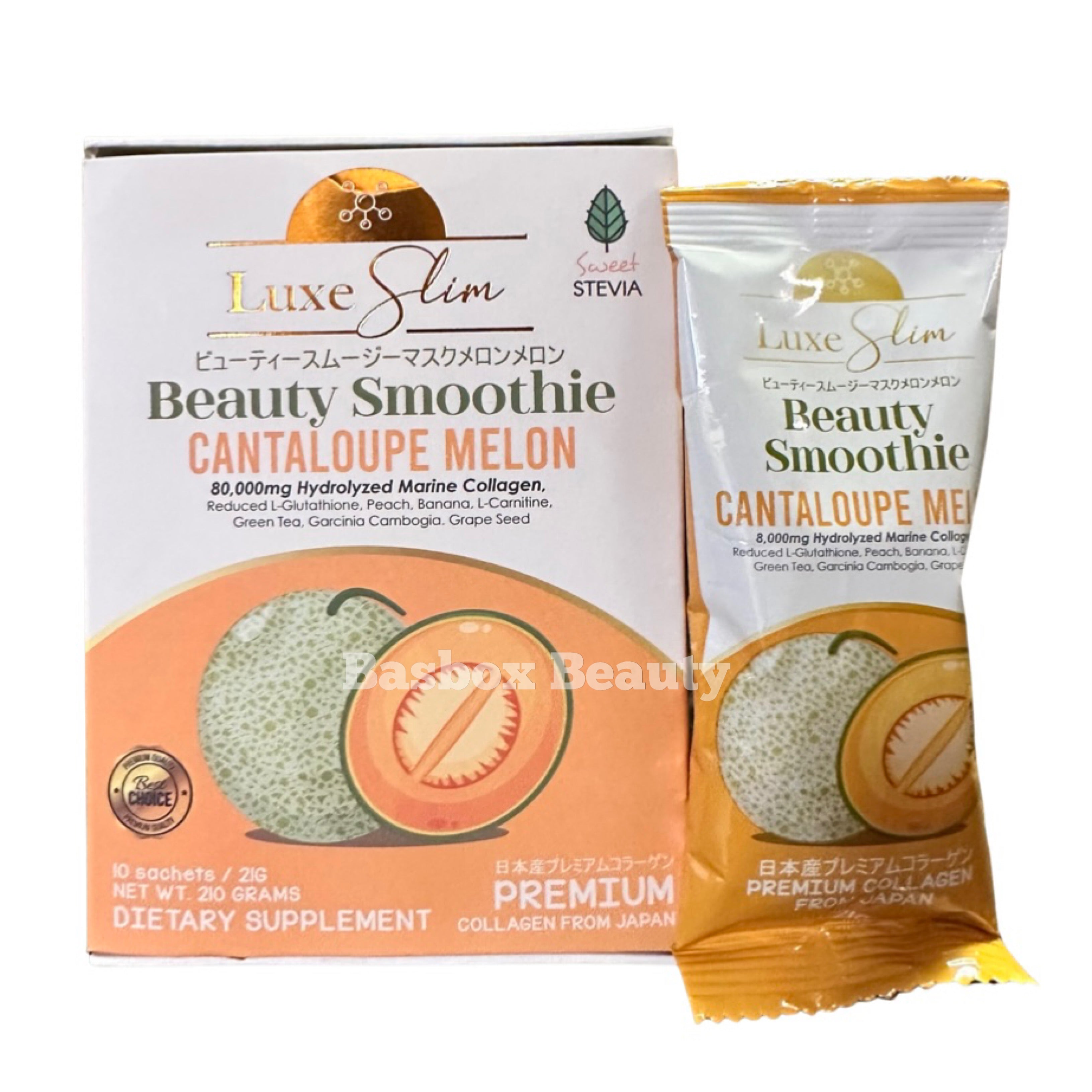 LUXE SLIM Beauty Smoothie Cantaloupe Melon, 10 Sachets