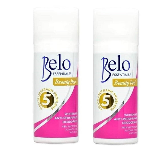 Belo Essentials Beauty Deo - Fights Underarm Problem - Anti-Perspirant Deodorant, 40ml Each