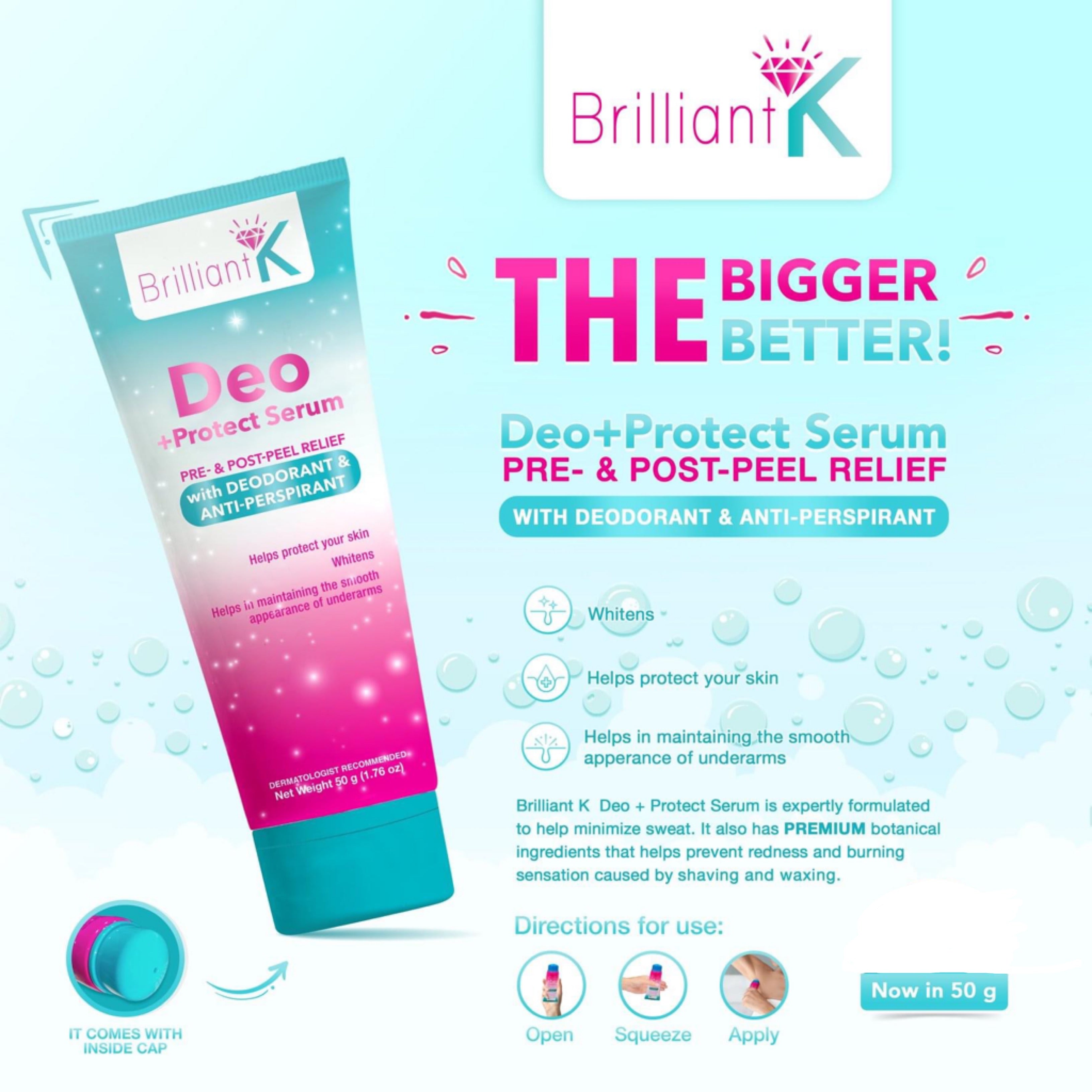 Brilliant K Deo + Protect Serum, 50g