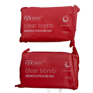 Ryxskin Clear Bomb Advanced Exfoliating Soap, 2 Bars