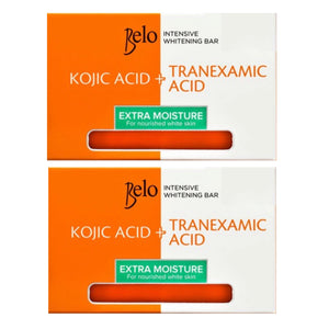 Belo Intensive Kojic Acid + Tranexamic Acid Extra Moisture Bar Soap, 65g x 2 Soaps