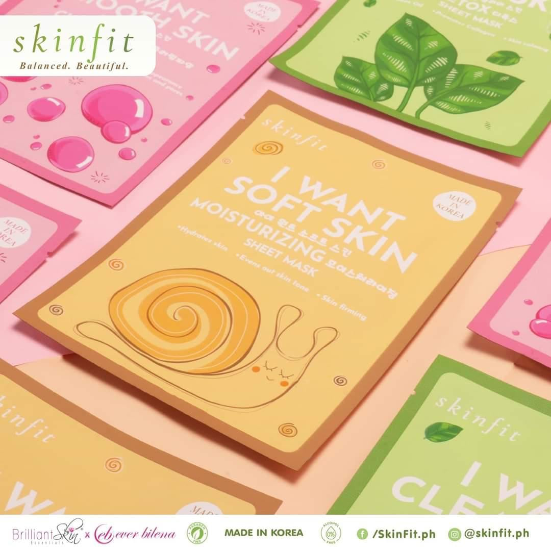 Skinfit I WANT SOFT SKIN Moisturizing Sheet Mask, 10 Sheets