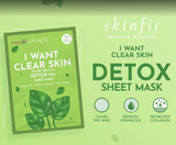 Skinfit I WANT CLEAR SKIN Detox Sheet Mask, 10 Seets