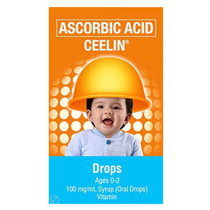 Ceelin Ascorbic Acid Oral Drops Ages 0-2 Years Old, Orange Flavor, 30ml