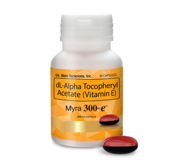 MYRA E dl-Alpha Tocopheryl Acetate (Vitamin E) 30 Capsules